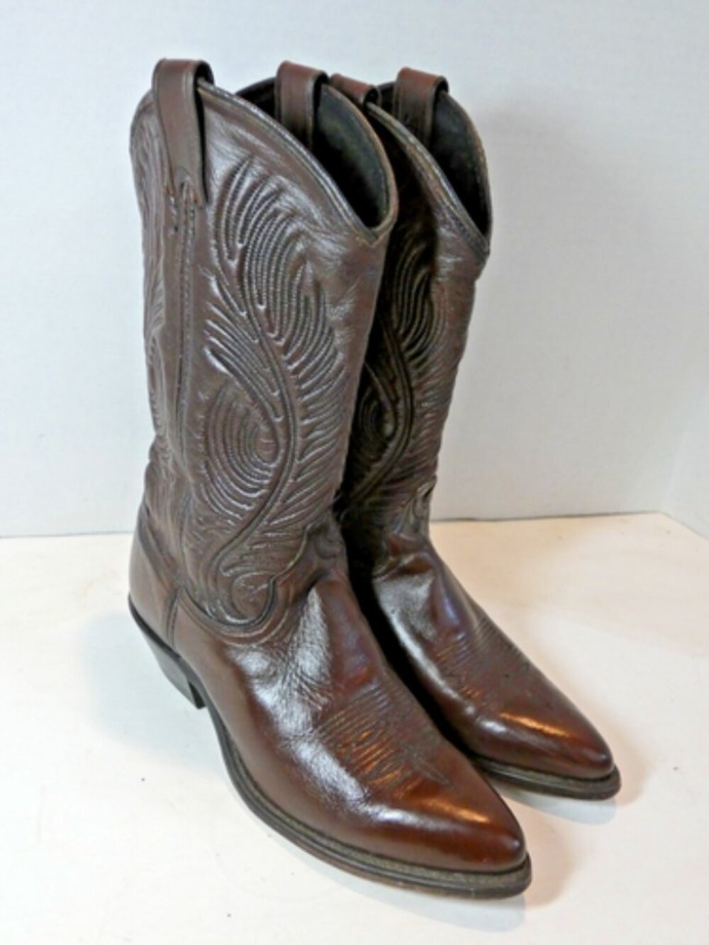 ABILENE Vintage Dark Brown Cowboy Boots Size 7
